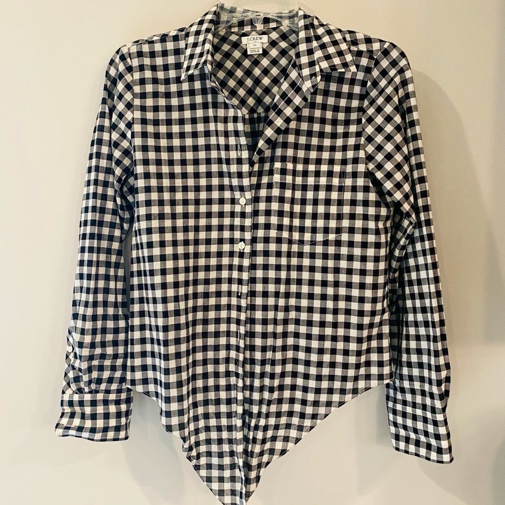 plaid tie front